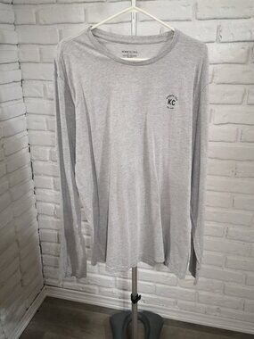 Kenneth Cole Men's Size XL Grey Long Sleeves Loose Fit Crew Neck T-shirt Casual